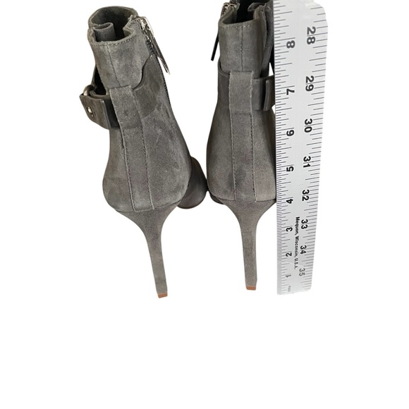 NWOT BCBGeneration Cassia Ankle Suede Peep Toe Booties Womens Size 7.5 Dark Gray - Picture 5 of 11